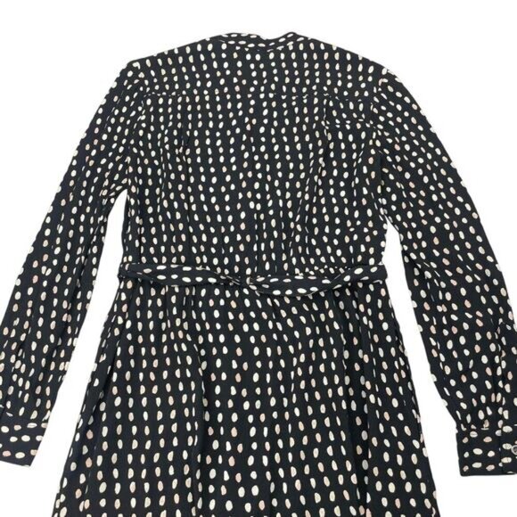 MADEWELL Paintdot Print Shirt Dress Sz XS Black - Picture 8 of 8